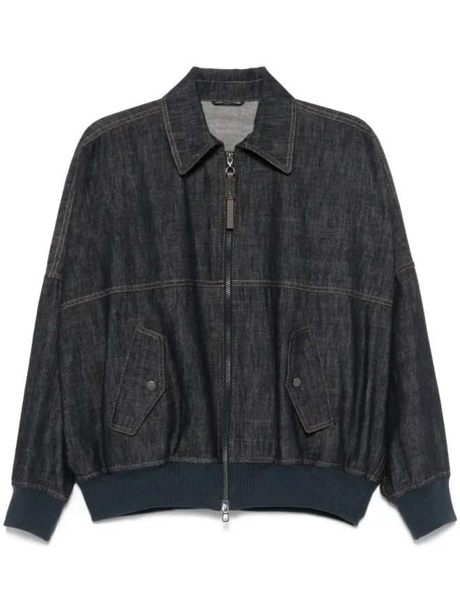 Brunello Cucinelli Brunello Cucinelli デニムボンバージャケットの商品画像