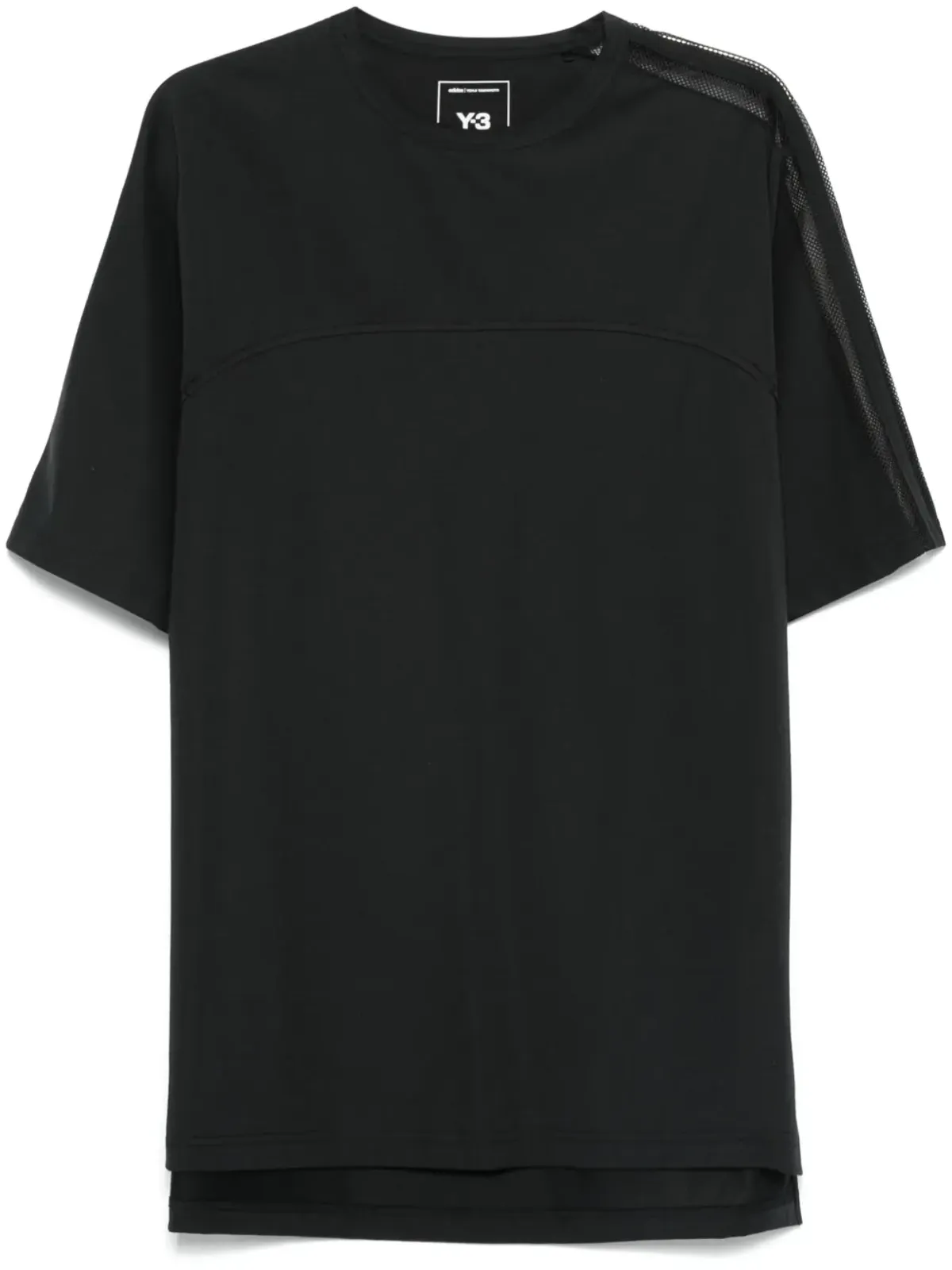 Y-3 メッシュ3-Stripes Tシャツ - ブラック - 画像1
