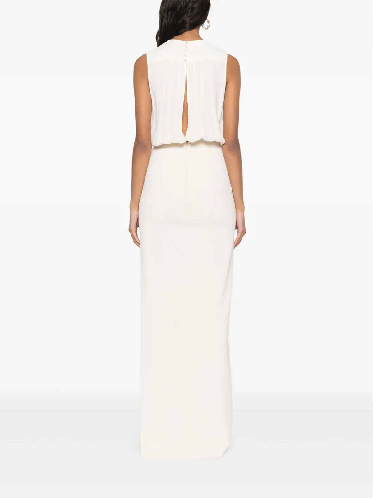 Elisabetta Franchi レースアップディテール ドレス - ベージュ - 画像4