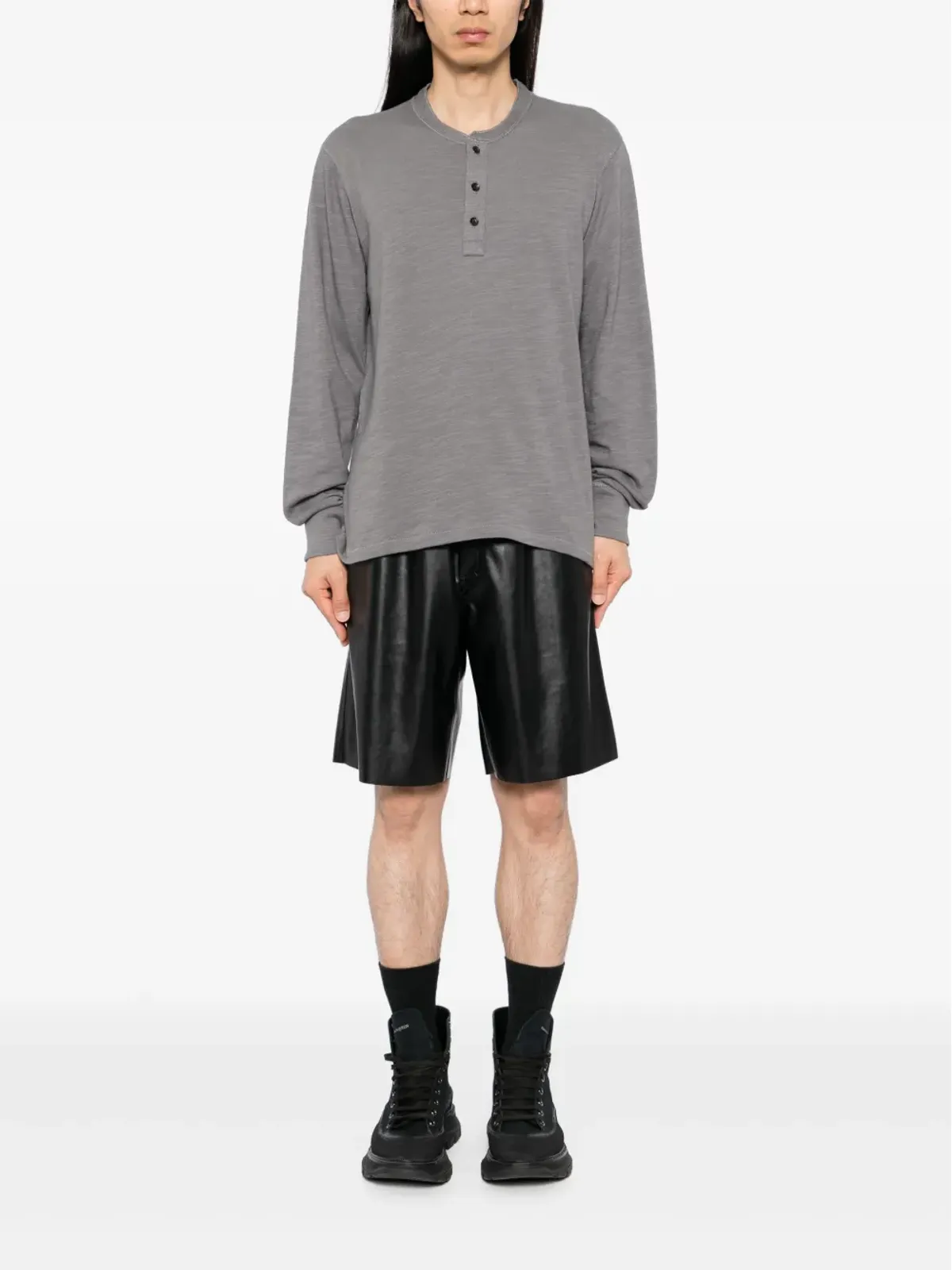 rag & bone クラシック・フレイム ヘンリーネック・シャツ - 画像2