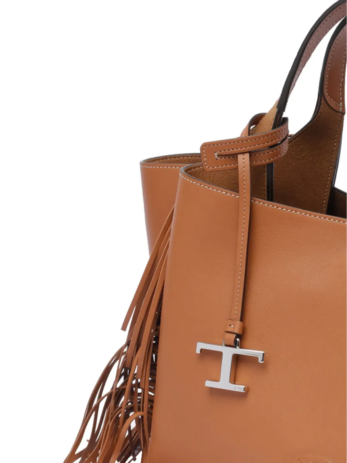 Tod's フリンジ付き トートバッグ ブラウン - 画像4