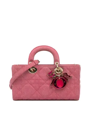 Christian Dior ビンテージ 2022 デニム マクロカナージュ レディ D ジョイ サッチェル - ピンク - サムネイル1
