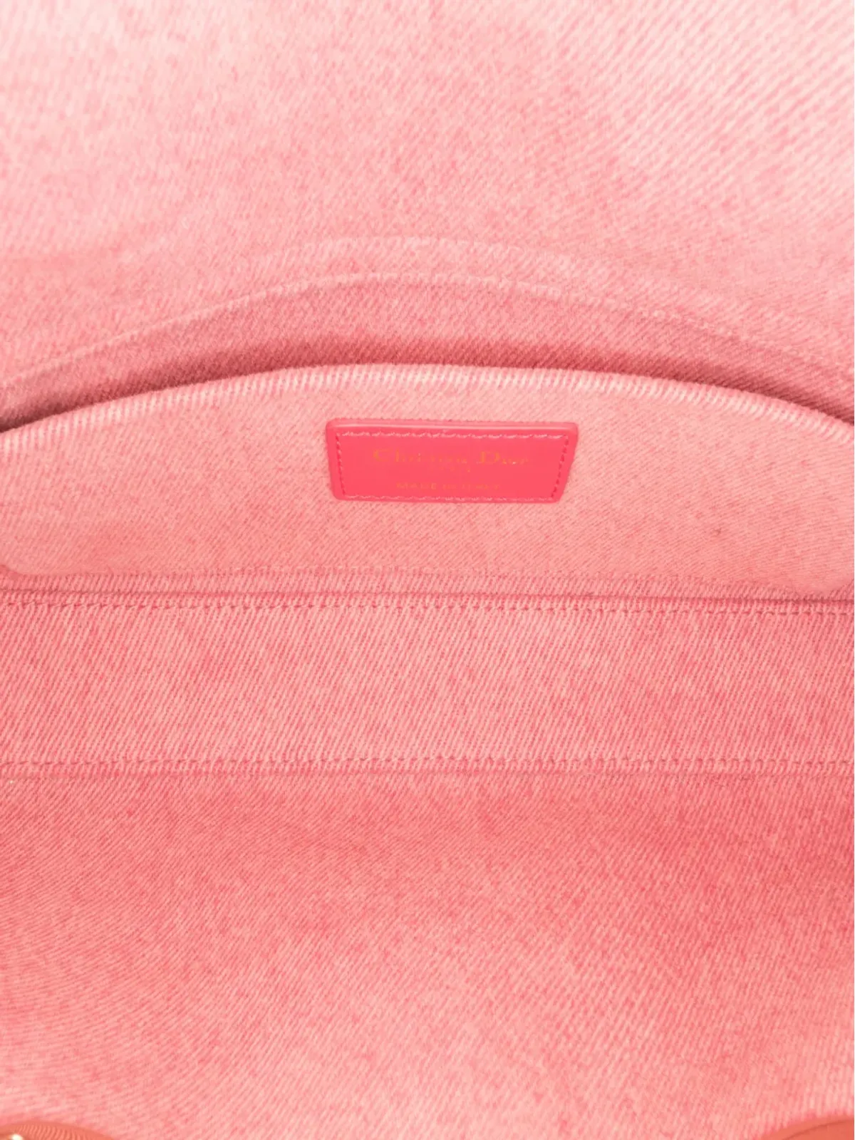 Christian Dior ビンテージ 2022 デニム マクロカナージュ レディ D ジョイ サッチェル - ピンク - 画像5