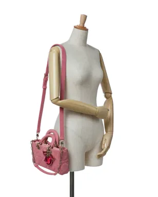 Christian Dior ビンテージ 2022 デニム マクロカナージュ レディ D ジョイ サッチェル - ピンク - サムネイル2