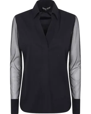 CHIARA BONI La Petite Robe Kai Illusionシャツ ブラック - サムネイル1