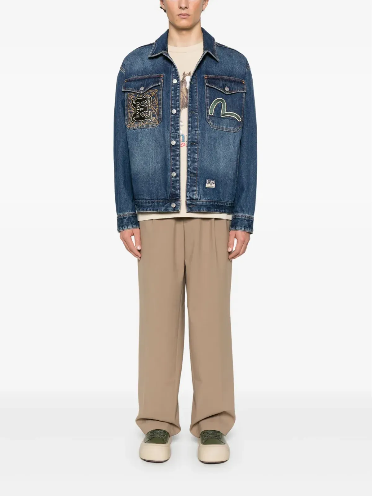 EVISU 刺繍デニムジャケット - 画像2