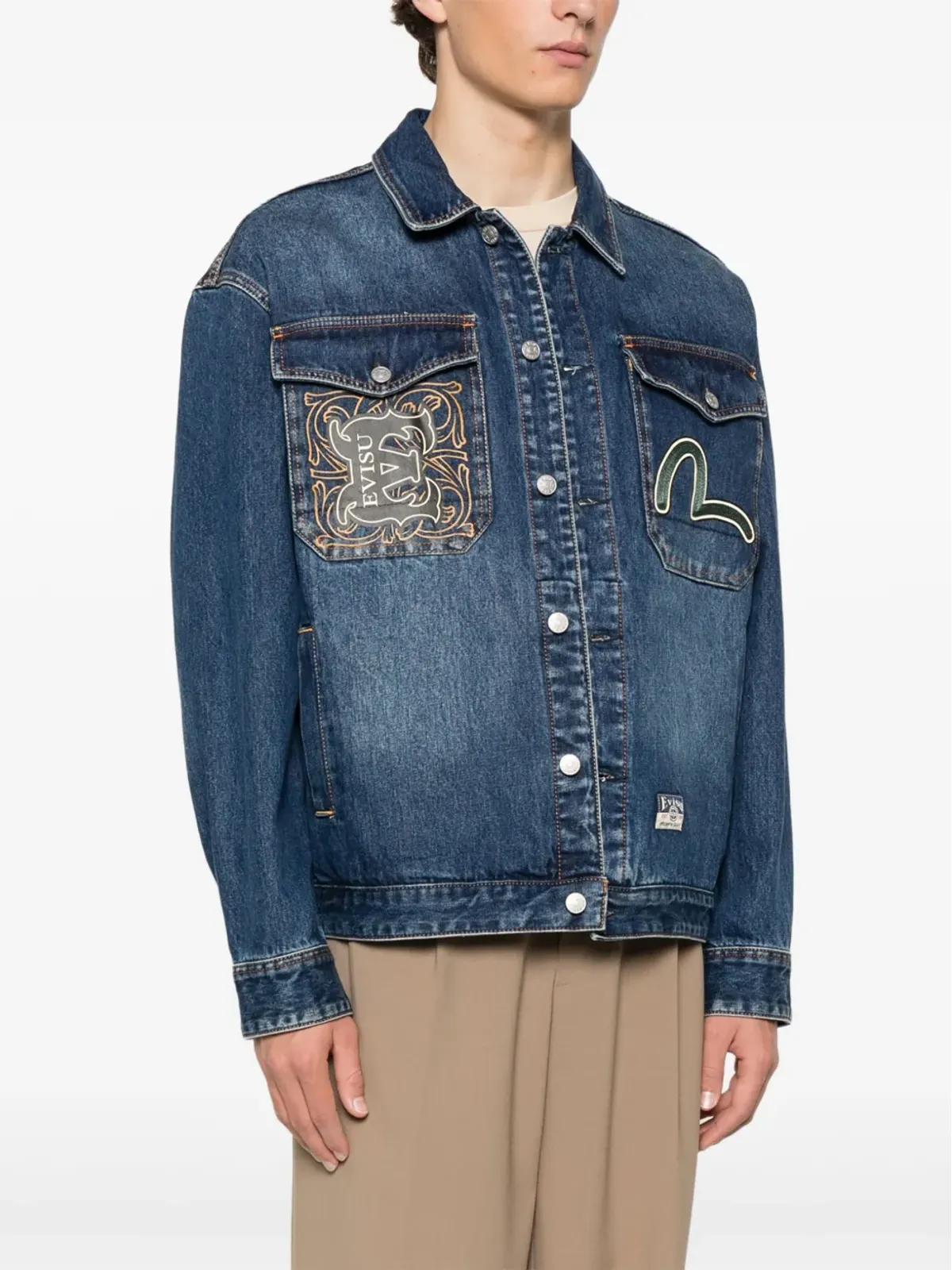 EVISU 刺繍デニムジャケット - 画像3