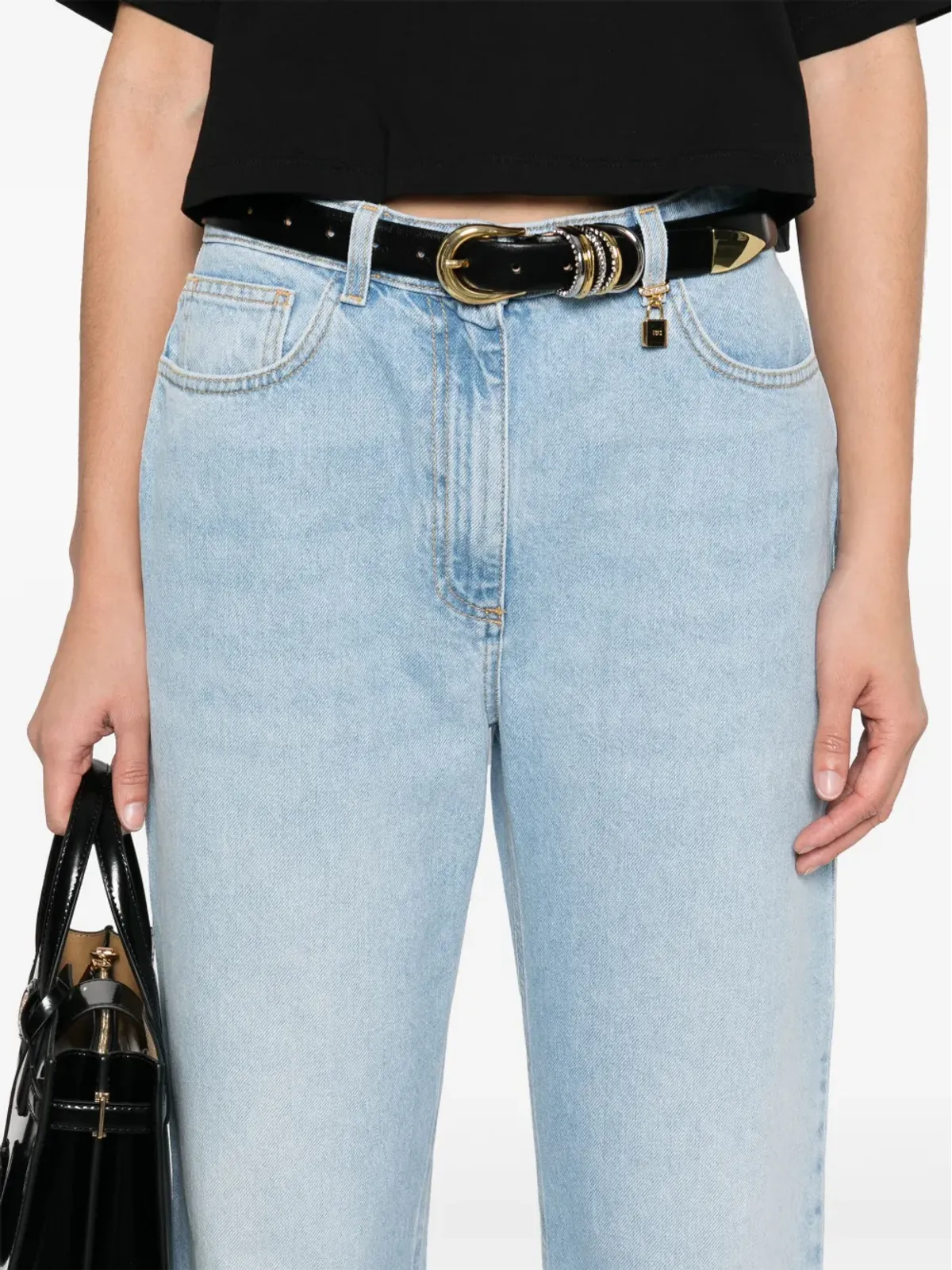 Elisabetta Franchi パドロックディテール ジーンズ - 画像5