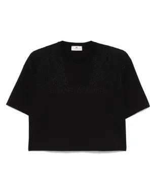Elisabetta Franchi 刺繍入り Tシャツ - ブラック - サムネイル1