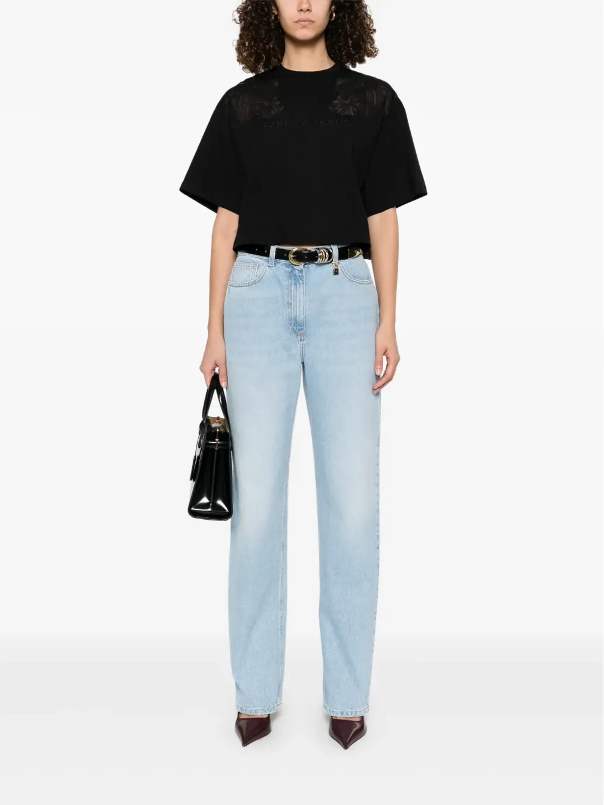 Elisabetta Franchi 刺繍入り Tシャツ - ブラック - 画像2