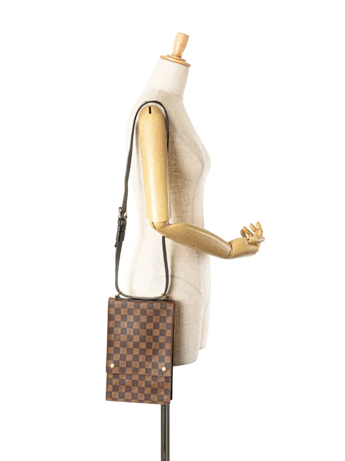 Louis Vuitton ビンテージ 1999 ダミエ・エベン Portobello クロスボディバッグ - ブラウン - 画像2