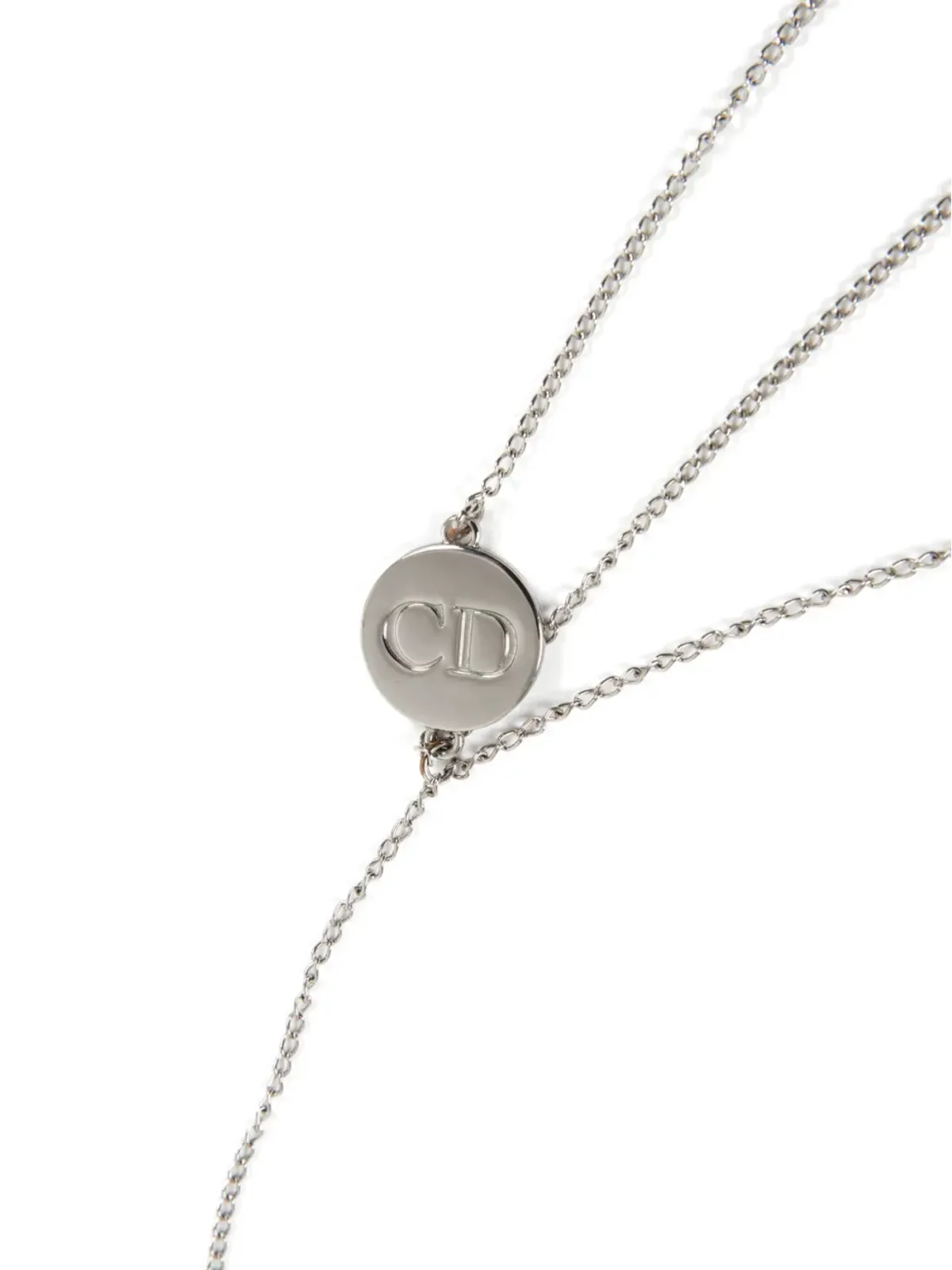 Christian Dior ビンテージ 2000年代 マルチチェーン ネックレス - シルバー - 画像4