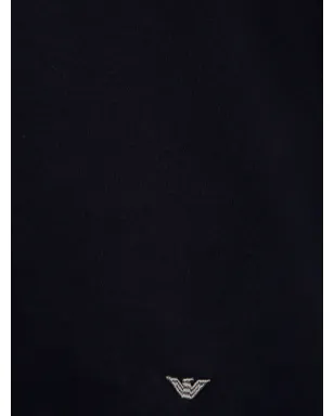Emporio Armani ロゴアップリケ コットンTシャツ ブラック - サムネイル3