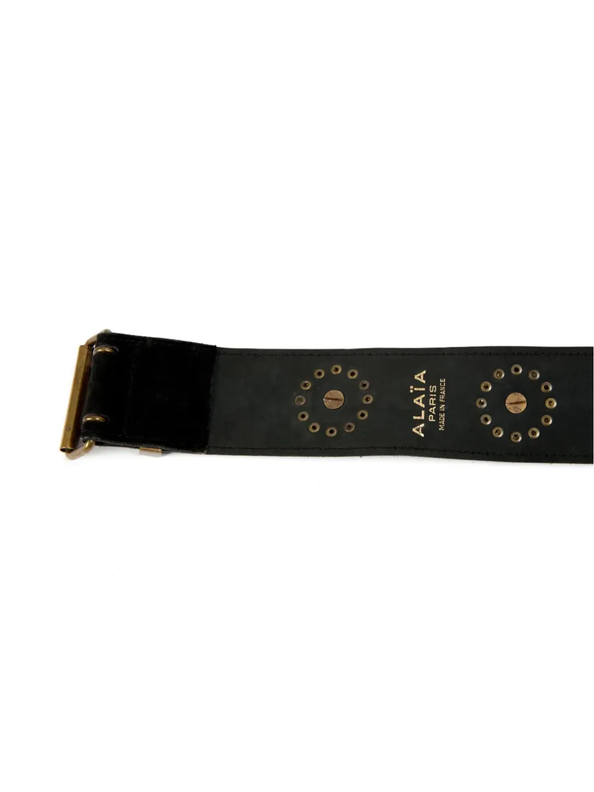 Alaïa Pre-Owned 1990年代 スエードベルト - ブラック - 画像3