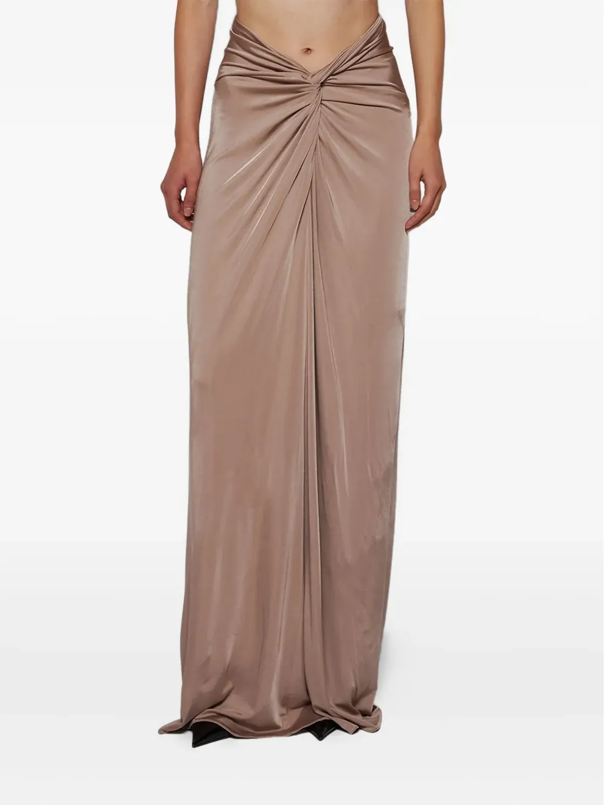 The New Arrivals Ilkyaz Ozel ツイストディテール マキシスカート - 画像5