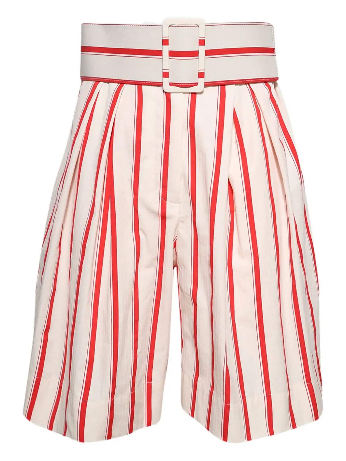 Rosie Assoulin ベルト付きストライプショーツ - 画像1