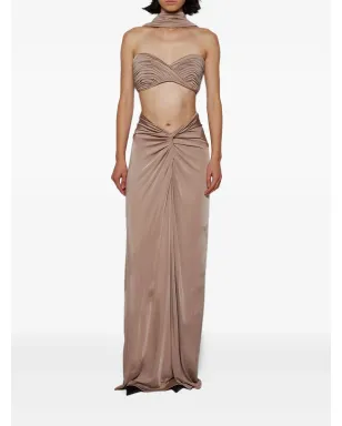 The New Arrivals Ilkyaz Ozel プリーツホルターネックトップ - サムネイル2