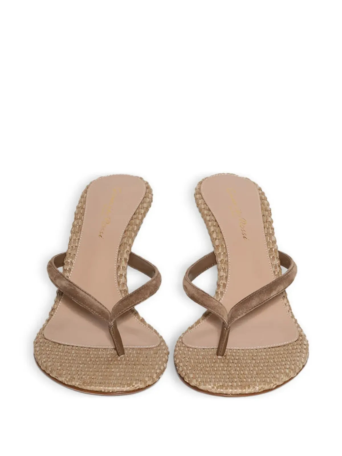Gianvito Rossi 80mm スエード ヒール サンダル ブラウン - 画像2