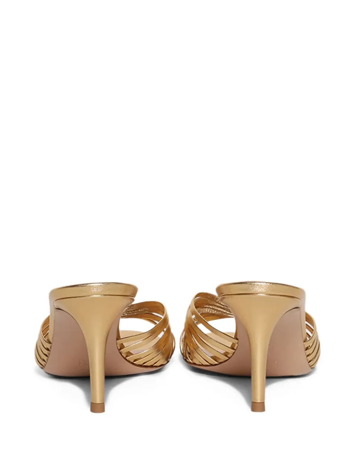 Gianvito Rossi レザー トリム ノット ミュール - ゴールド - 画像2