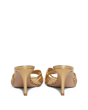 Gianvito Rossi レザー トリム ノット ミュール - ゴールド - サムネイル2