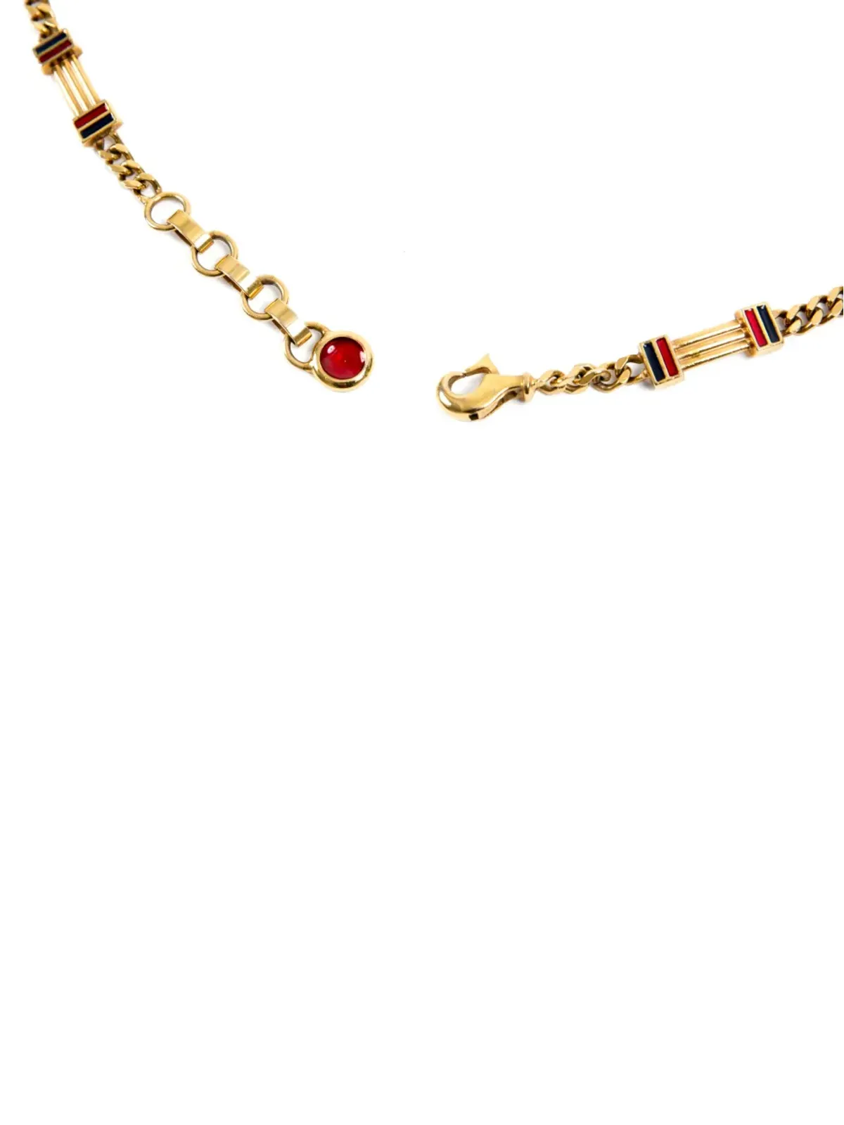 Gucci ビンテージ 2000年代 ウェブストライプチェーンベルト - ゴールド - 画像2