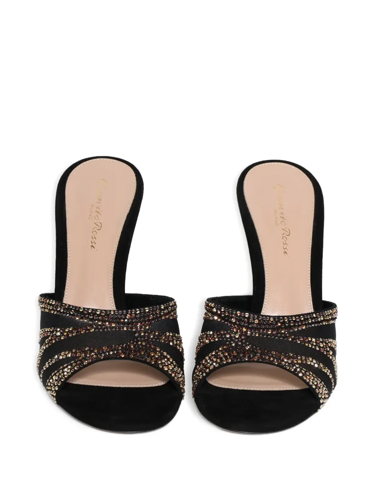 Gianvito Rossi 95mm カモシオ ウェッジサンダル - ブラック - 画像3