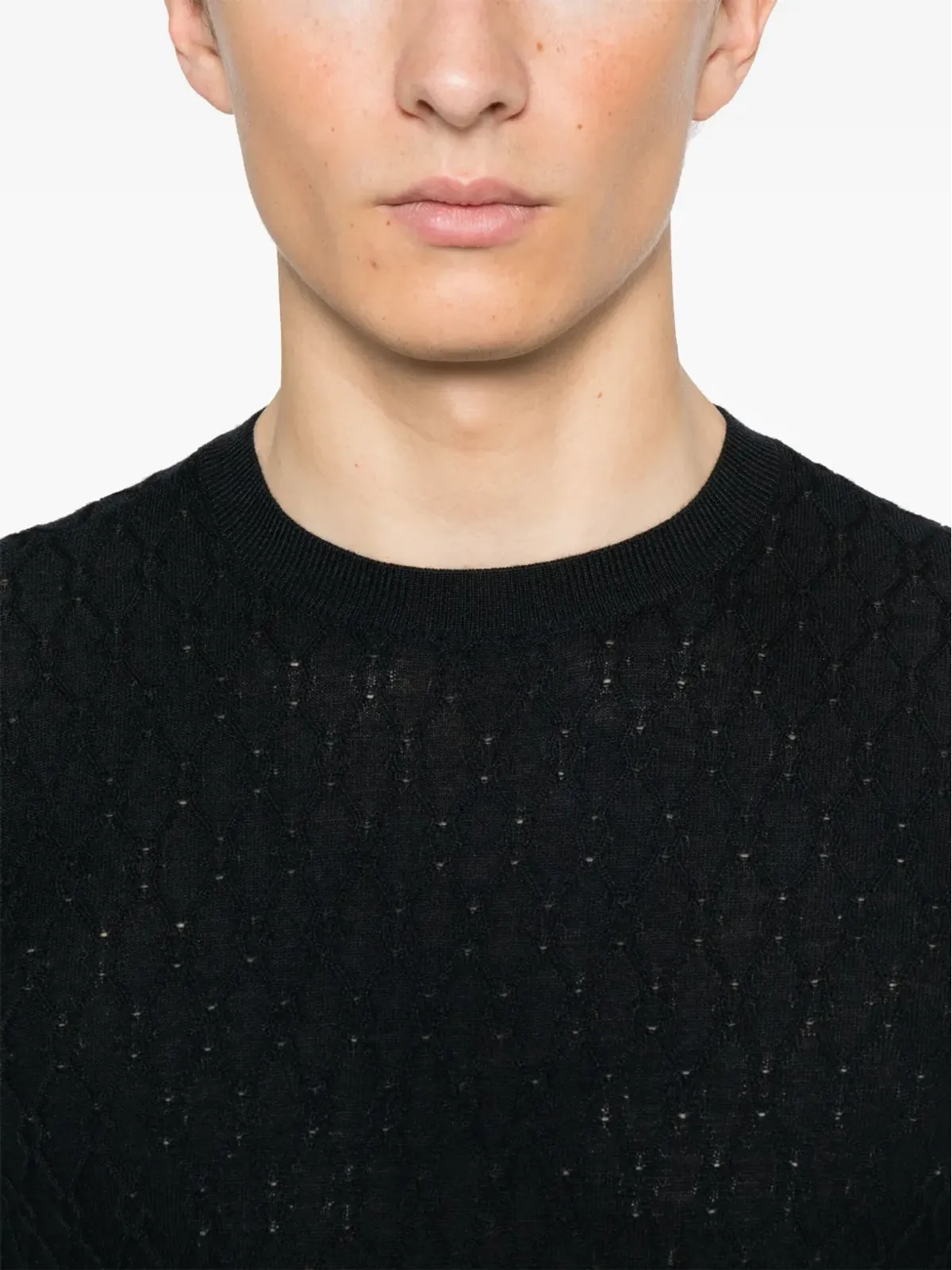 Emporio Armani ケーブルニットセーター - 画像5
