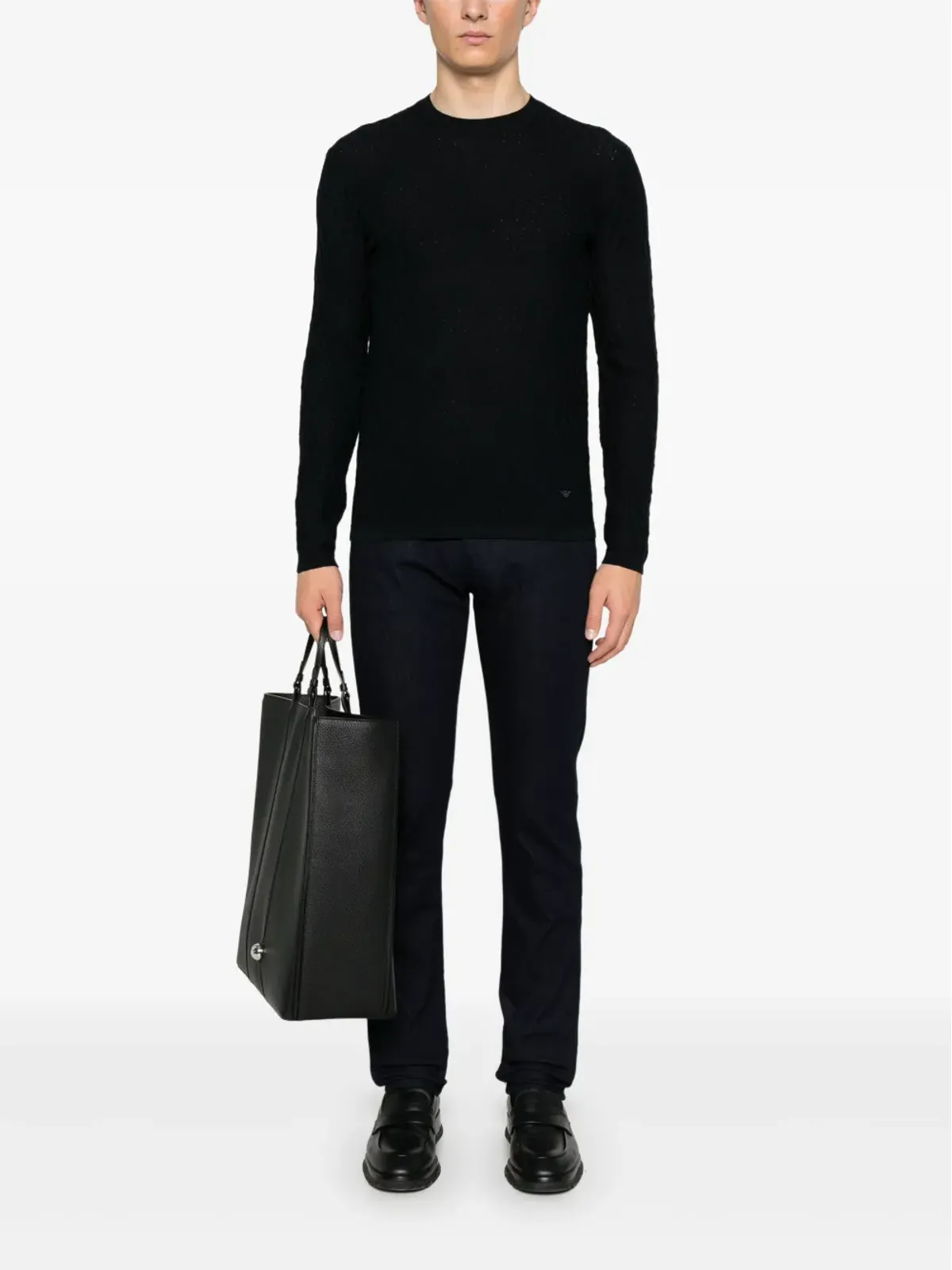 Emporio Armani ケーブルニットセーター - 画像2