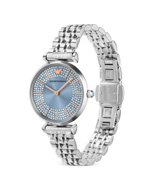 Emporio Armani エンベリッシュド 32mm ウォッチ - ブルー - サムネイル3