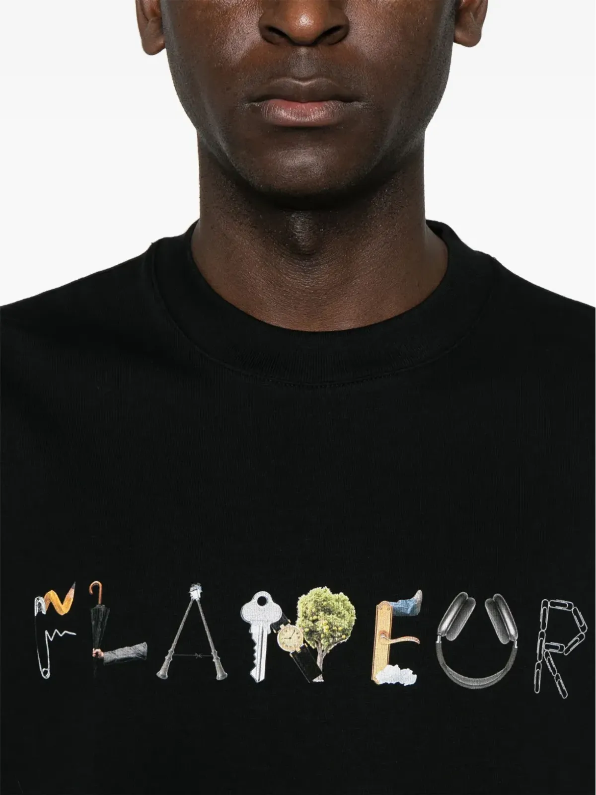 FLÂNEUR Objects Tシャツ ブラック - 画像4