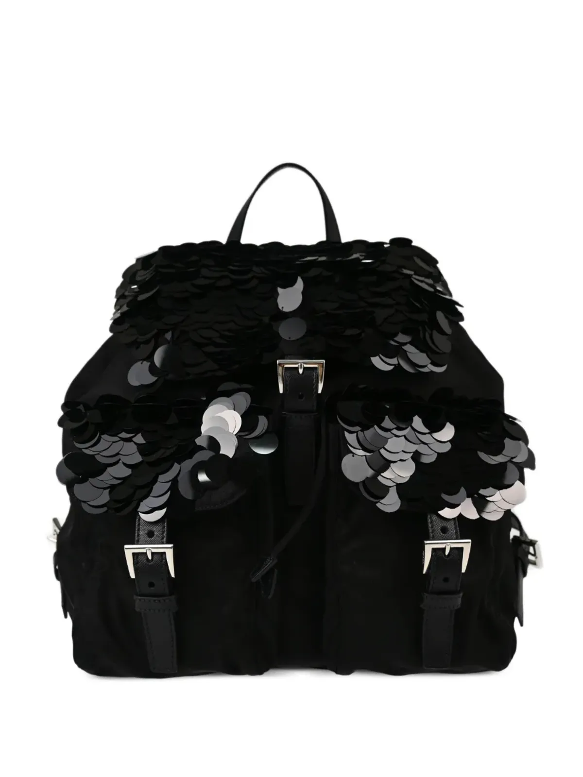 Prada Pre-Owned 2010年代のスパンコール付きバックパック ブラック - 画像1