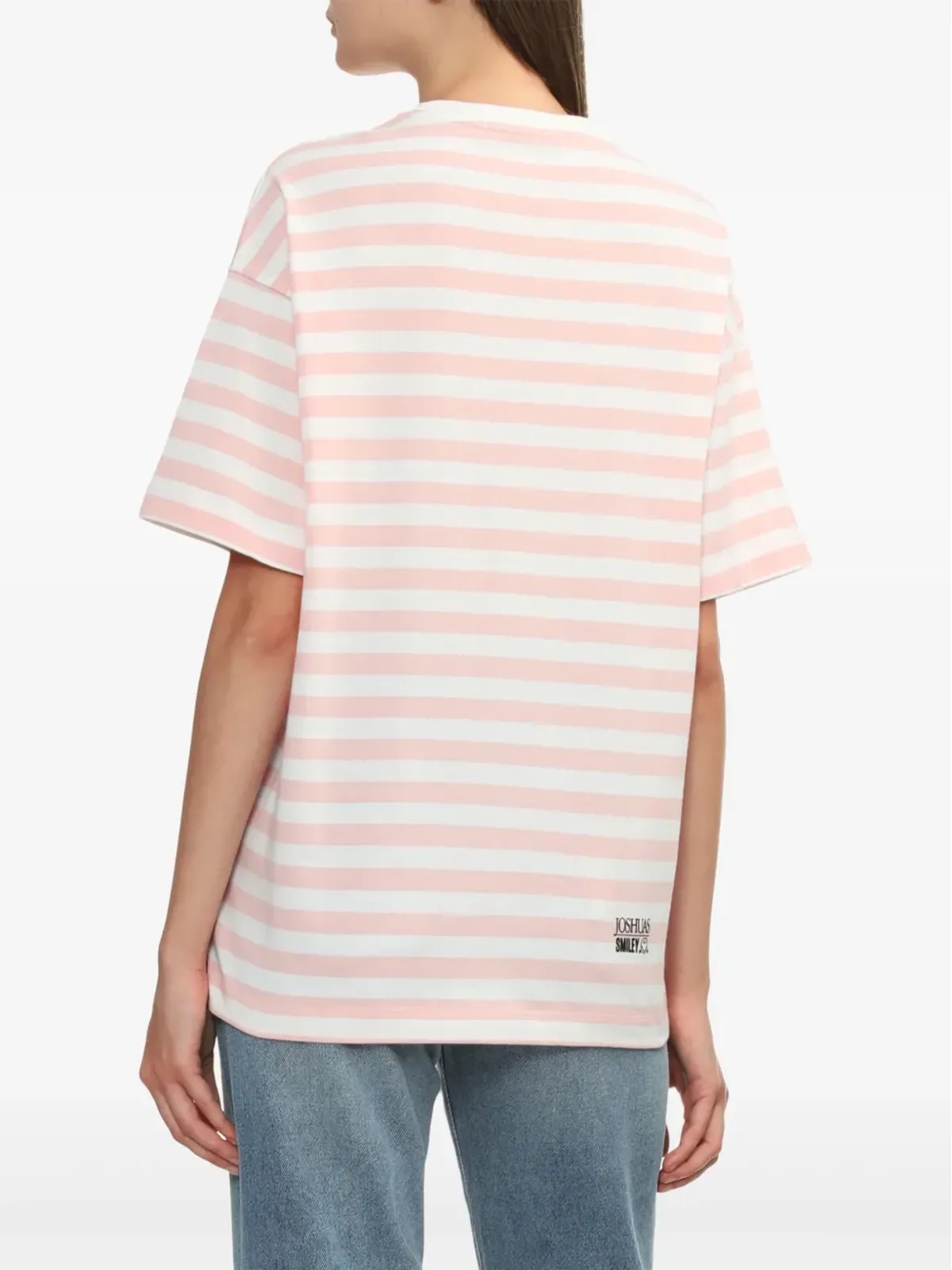 Joshua Sanders グリッター スマイル Tシャツ ピンク - 画像4