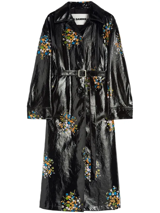 Jil Sander Jil Sander プリント トレンチコートの商品画像