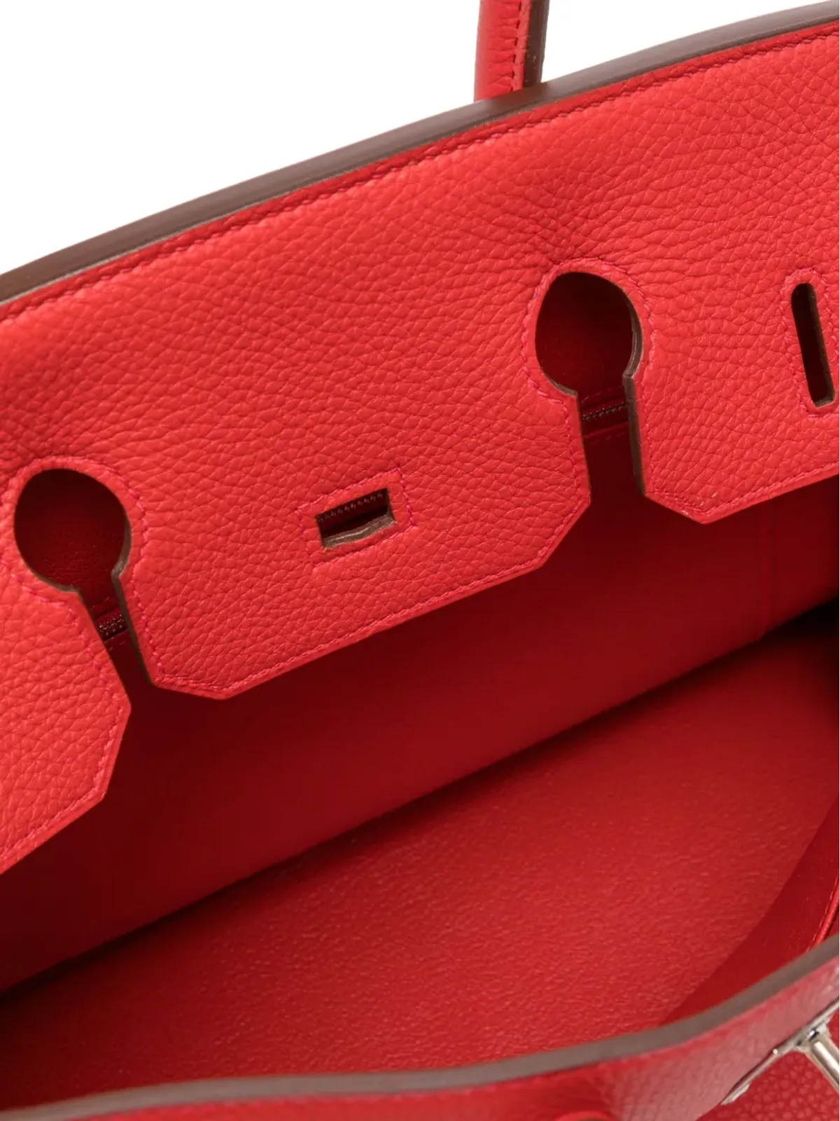 Hermès ビンテージ Birkin 35 Rouge Casaque Clemence PHW バッグ - レッド - 画像5