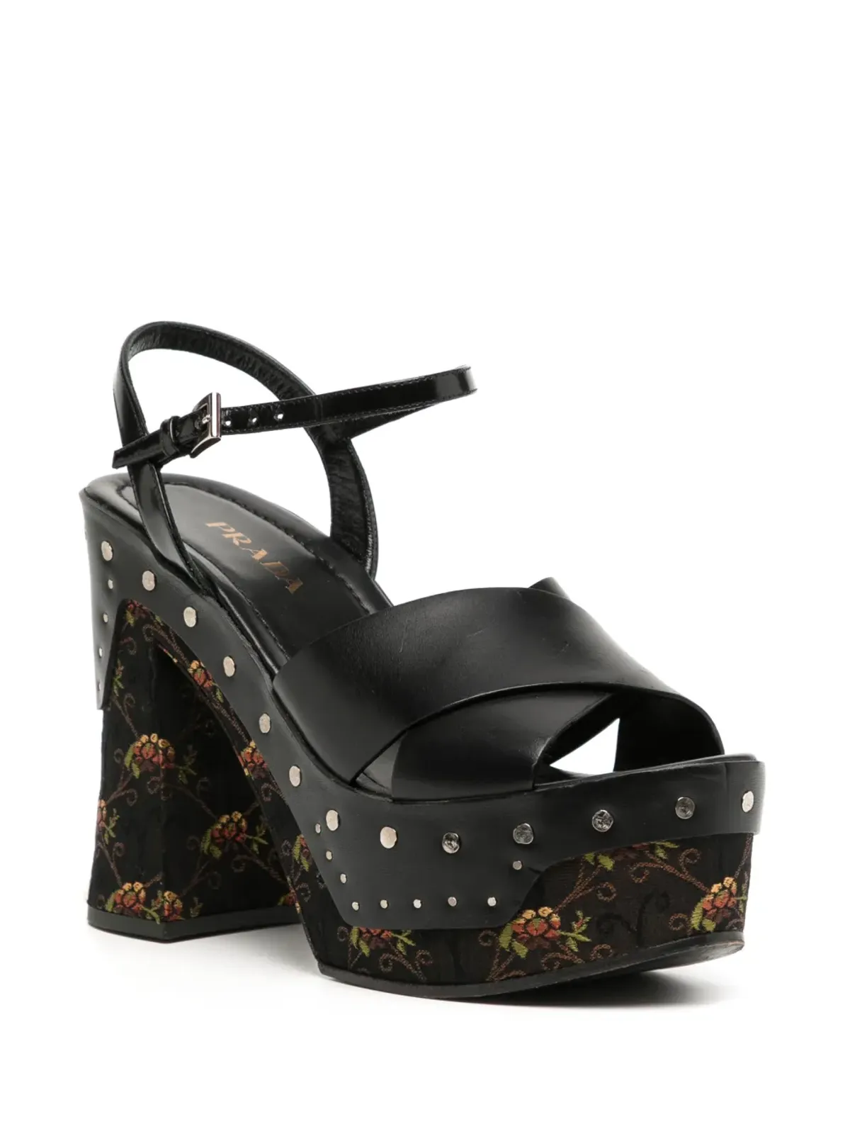 Prada ビンテージ バロックサンダル - ブラック - 画像2