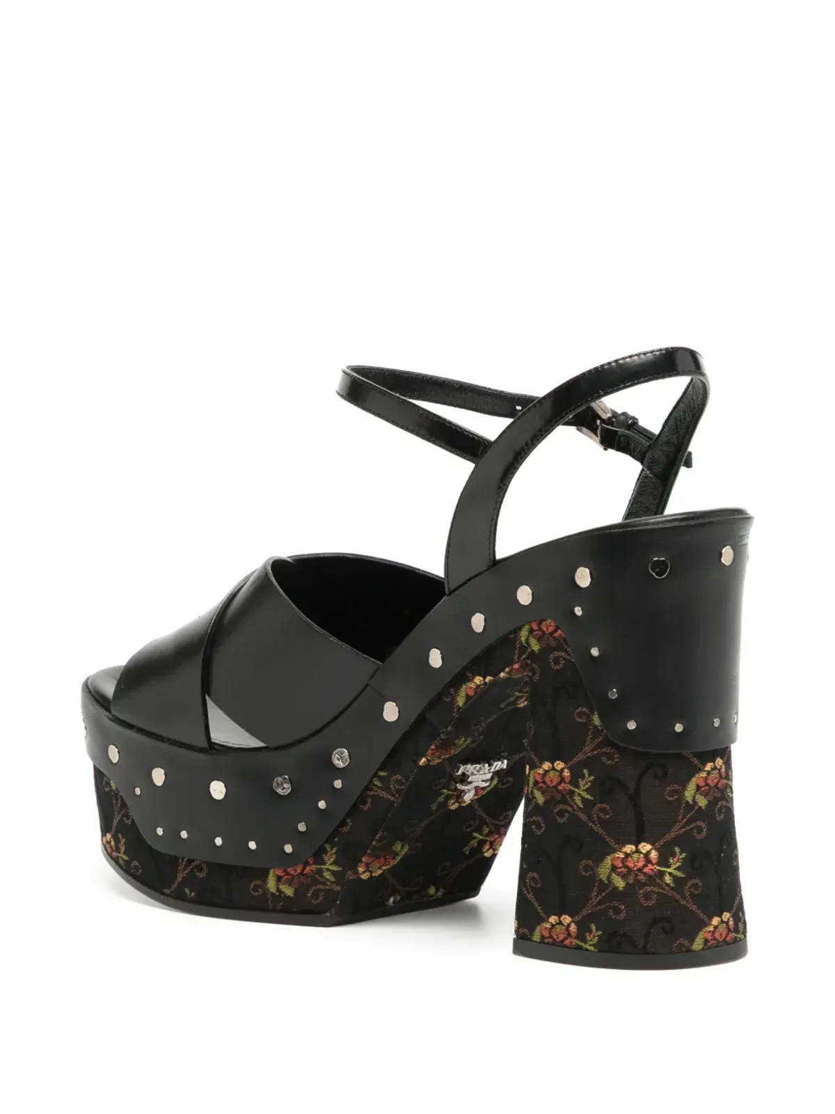 Prada ビンテージ バロックサンダル - ブラック - 画像3