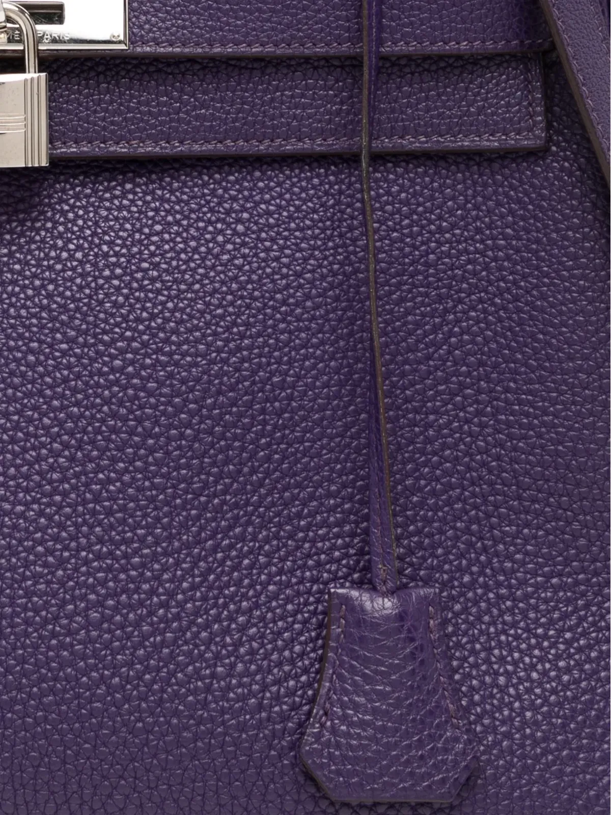 Hermès ビンテージ Kelly 32 Retourne Iris PHW バッグ - パープル - 画像4