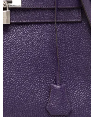 Hermès ビンテージ Kelly 32 Retourne Iris PHW バッグ - パープル - サムネイル4