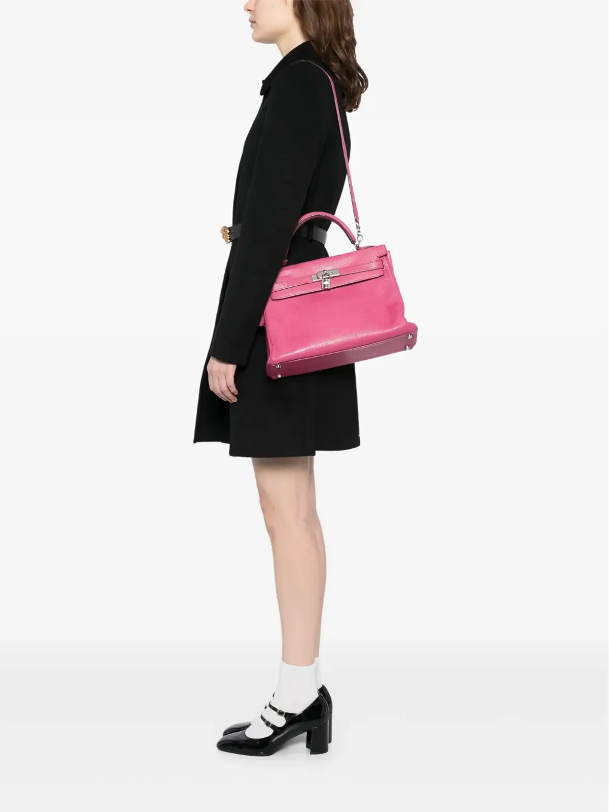 Hermès ビンテージ Kelly 32 PHW バッグ - ピンク - 画像2