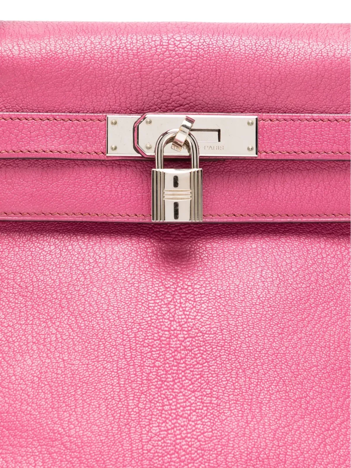Hermès ビンテージ Kelly 32 PHW バッグ - ピンク - 画像4