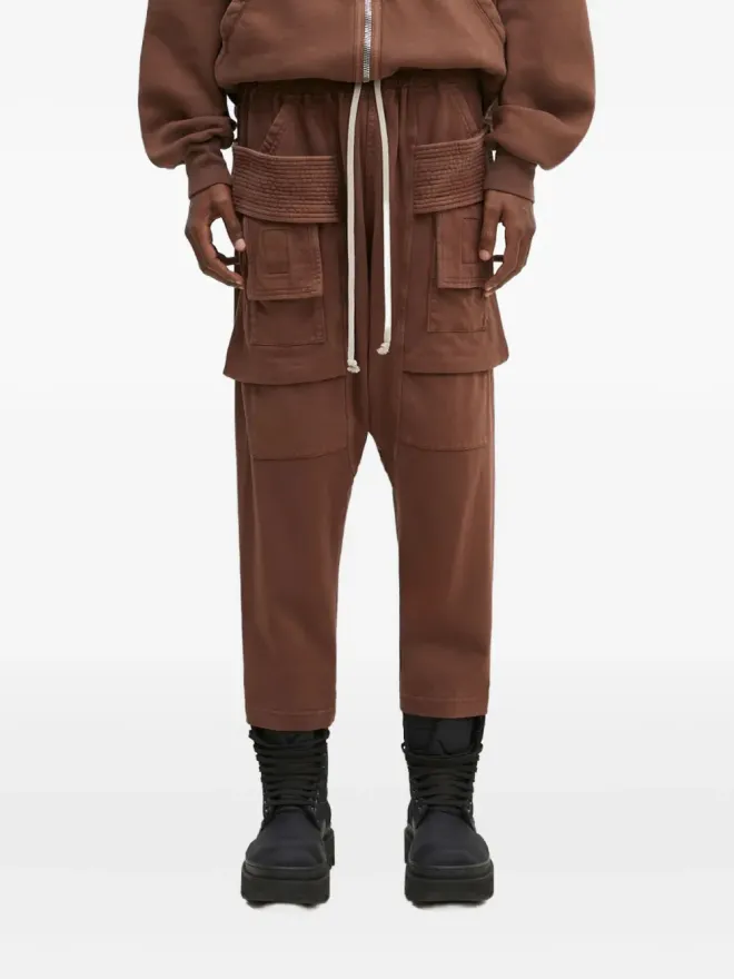 Rick Owens DRKSHDW Rick Owens DRKSHDW マルチポケット ドローストリング ドロップクロッチ トラウザーズ ブラウンの商品画像