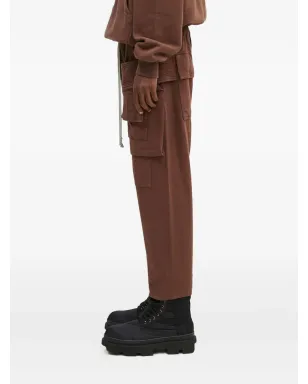 Rick Owens DRKSHDW マルチポケット ドローストリング ドロップクロッチ トラウザーズ ブラウン - サムネイル2