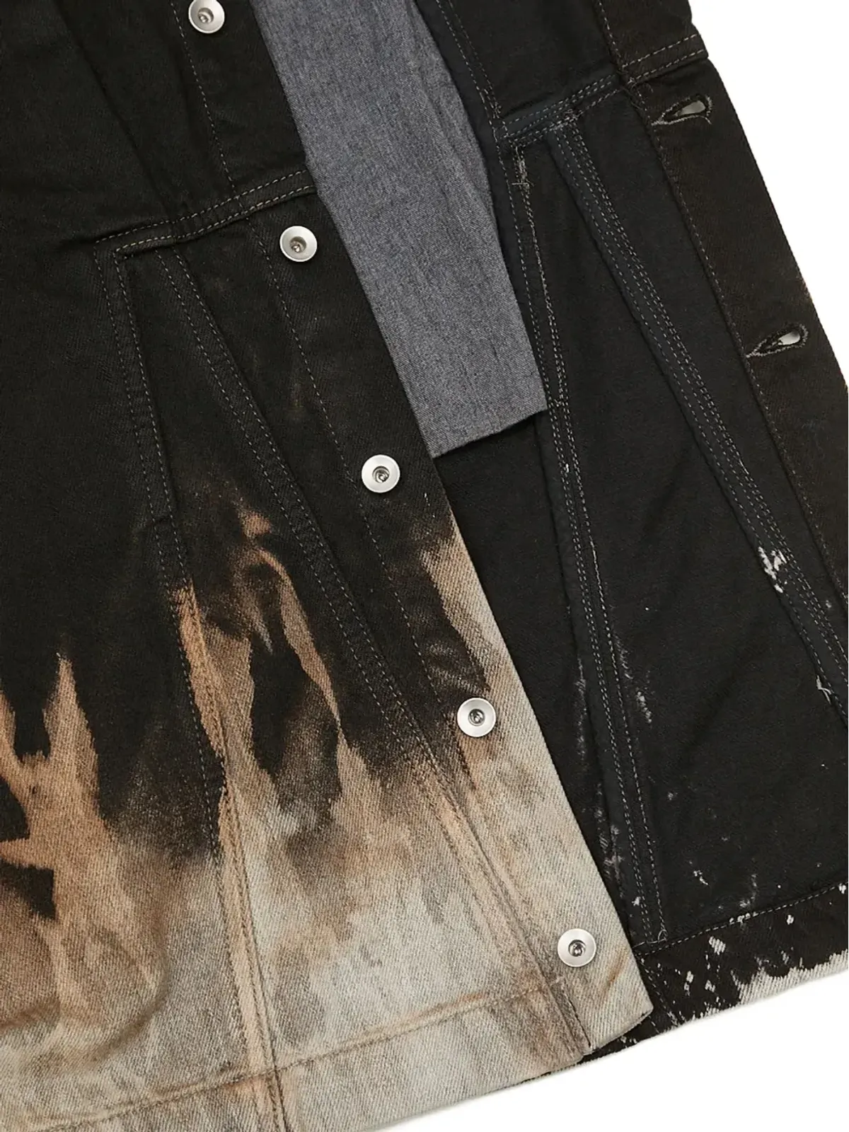 Rick Owens DRKSHDW 炎プリント デニムジャケット - 画像4