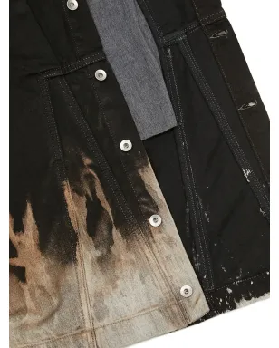Rick Owens DRKSHDW 炎プリント デニムジャケット - サムネイル4