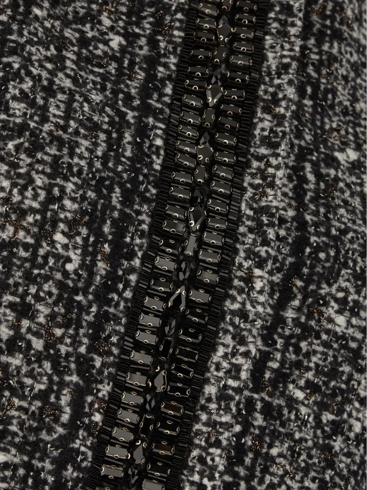 Max Mara 刺繍入りコート ブラック - 画像3