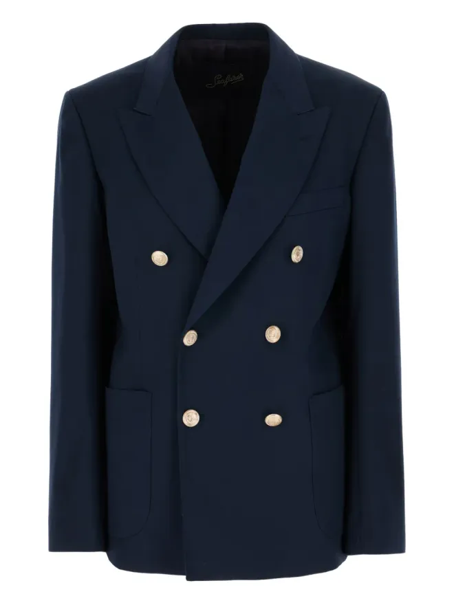 Seafarer Seafarer ダブルブレスト ゴールドボタン ジャケット - Blueの商品画像