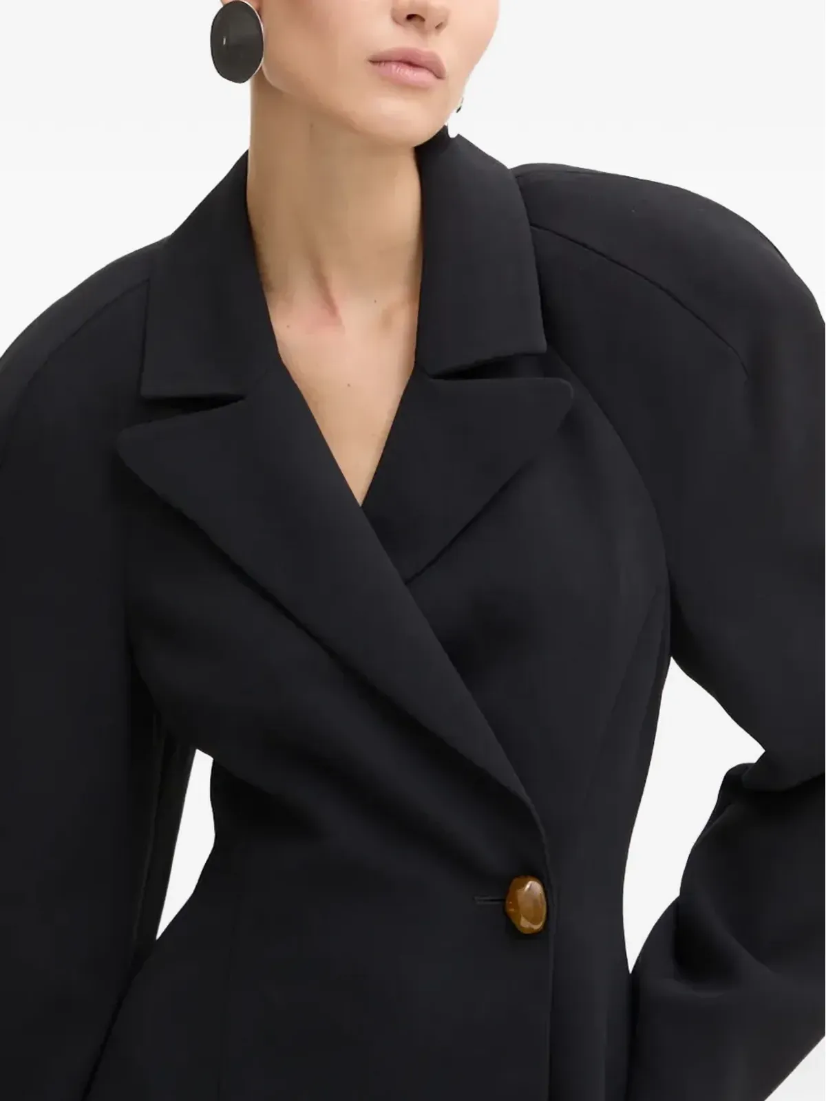 Stine Goya オーバーサイズショルダー ボタンコート - 画像4