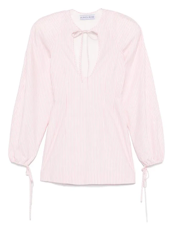 Rowen Rose Rowen Rose ストライプミニドレス ピンクの商品画像