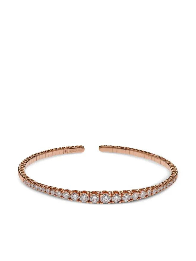 Jewels Aficionado Jewels Aficionado 18kt ローズゴールド ダイヤモンド カフブレスレット - ピンクの商品画像