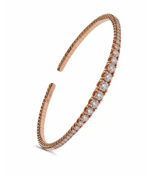 Jewels Aficionado 18kt ローズゴールド ダイヤモンド カフブレスレット - ピンク - サムネイル3